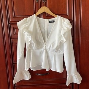 Long sleeve peplum top